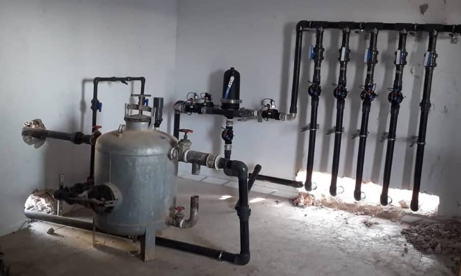 Irrigation head station for almonds in Maknessi, Sidi Bouzid